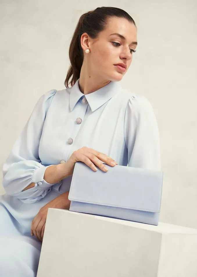 Women Renata Clutch Pale Blue Hobbs Bags