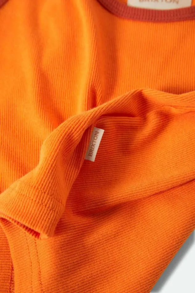 Women Ringer Organic ATank Tangerineburnt Brick Brixton Tops