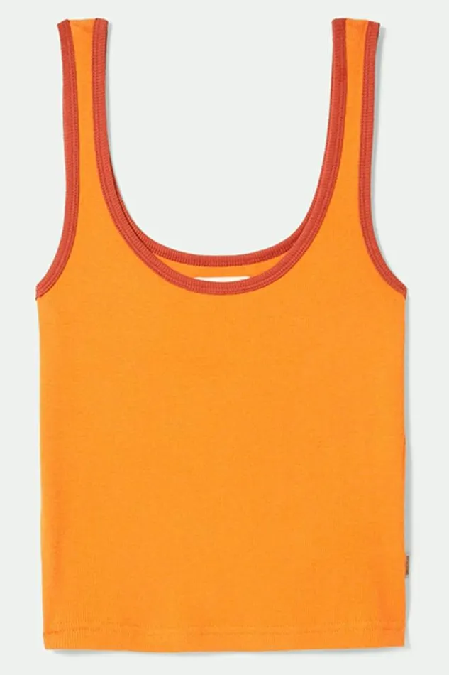 Women Ringer Organic ATank Tangerineburnt Brick Brixton Tops
