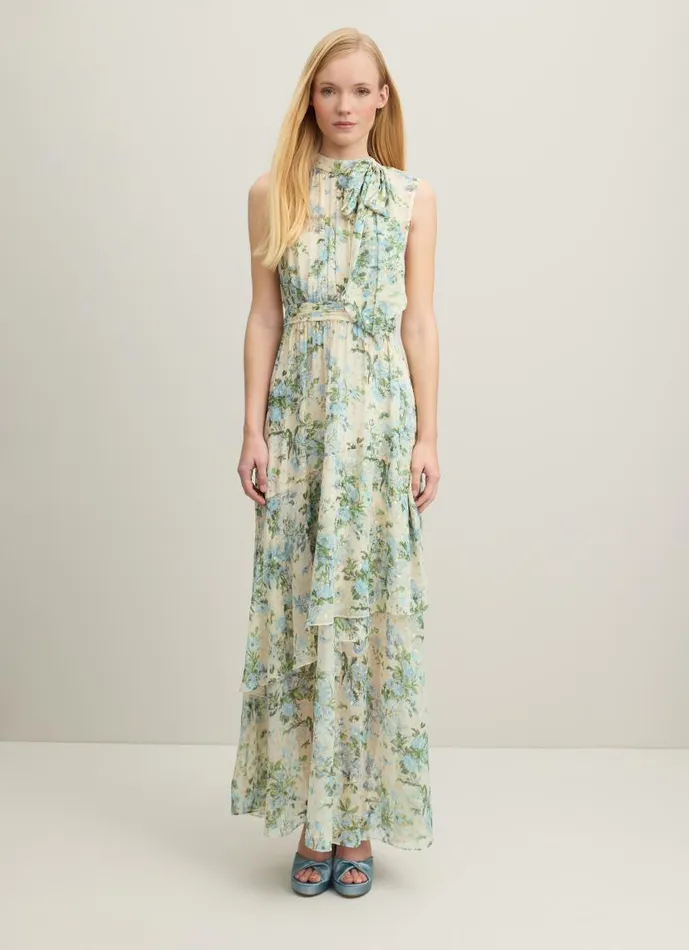 Women Robyn Neon Garden Print SilkBlend Dress Cream LKBennett Dresses Women Robyn Neon Garden Print SilkBlend Dress Cream LKBennett Dresses