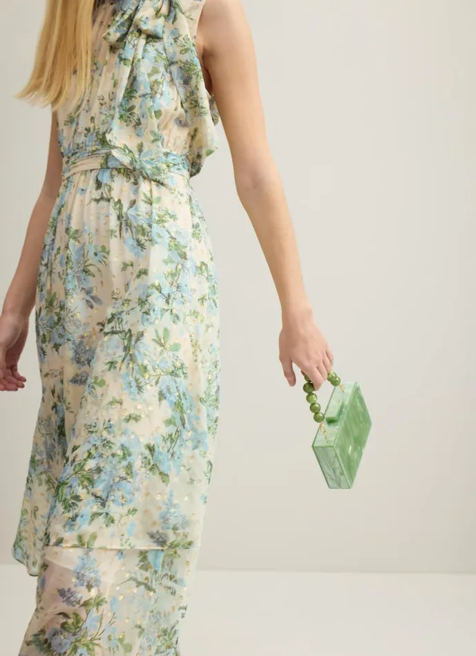 Women Robyn Neon Garden Print SilkBlend Dress Cream LKBennett Dresses Women Robyn Neon Garden Print SilkBlend Dress Cream LKBennett Dresses