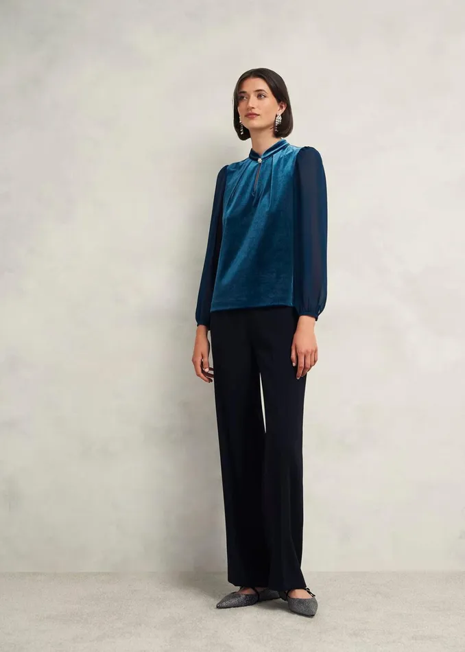 Women Rosalie Top Riverside Blue Hobbs Tops