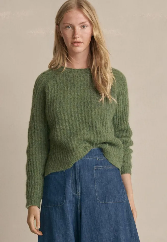 Women Round Neck Sweater Evergreen Poetry Fashion Sweaters