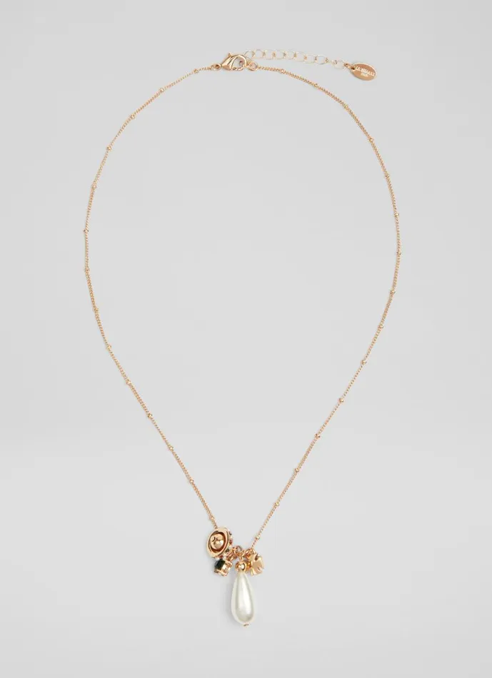 Women Royal Pearl And Crystal Embellished Necklace LKBennett Jewellery