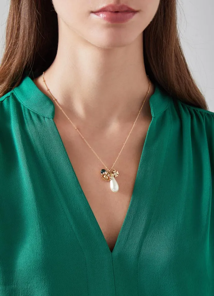 Women Royal Pearl And Crystal Embellished Necklace LKBennett Jewellery Women Royal Pearl And Crystal Embellished Necklace LKBennett Jewellery