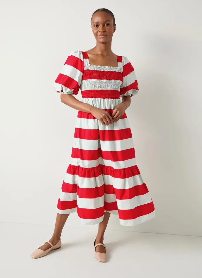 Women Ruby Stripe Print Dress Multi LKBennett Dresses