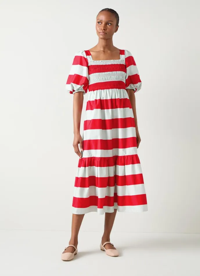 Women Ruby Stripe Print Dress Multi LKBennett Dresses Women Ruby Stripe Print Dress Multi LKBennett Dresses
