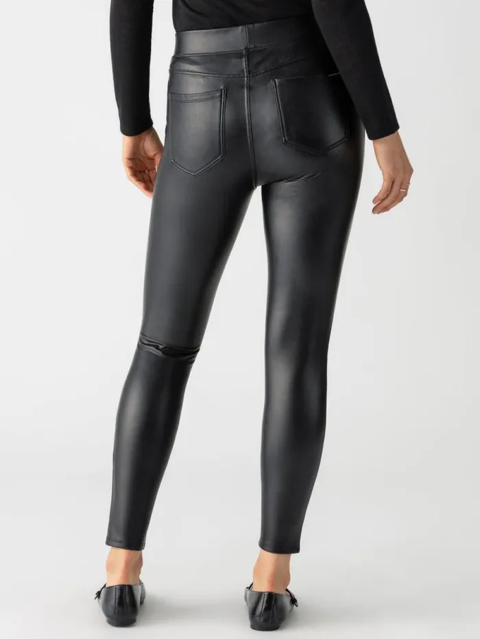 Women Runway Semi High Rise Legging Slick Black Sanctuary Clothing Pants