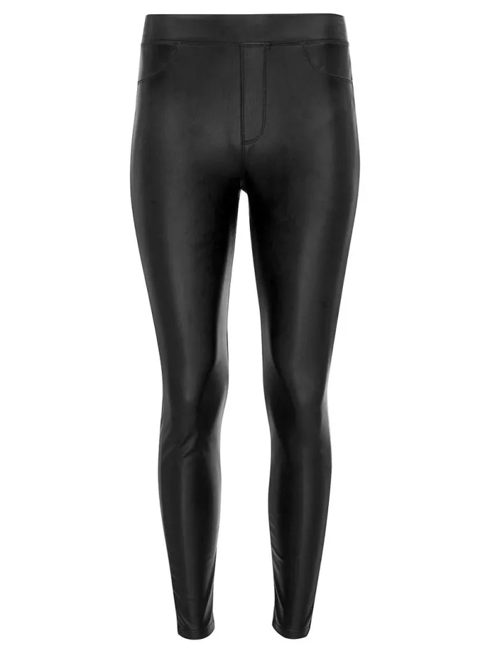 Women Runway Semi High Rise Legging Slick Black Sanctuary Clothing Pants