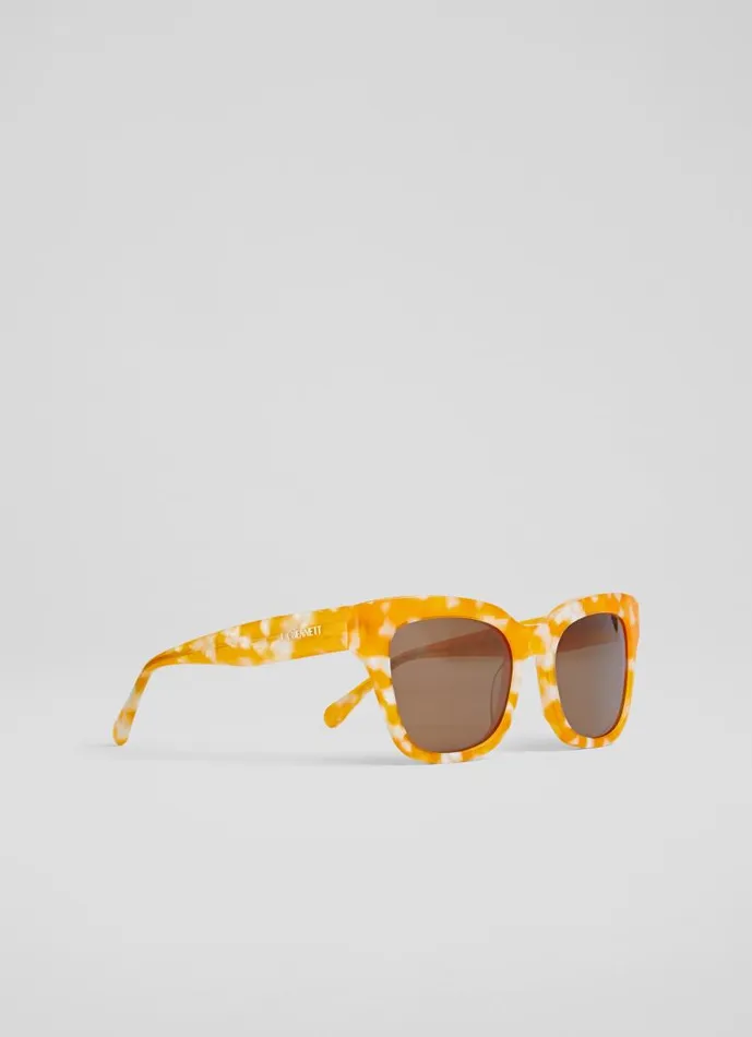 Women Sabella Yellow TortoiseEffect Acetate Sunglasses LKBennett Sunglasses Women Sabella Yellow TortoiseEffect Acetate Sunglasses LKBennett Sunglasses