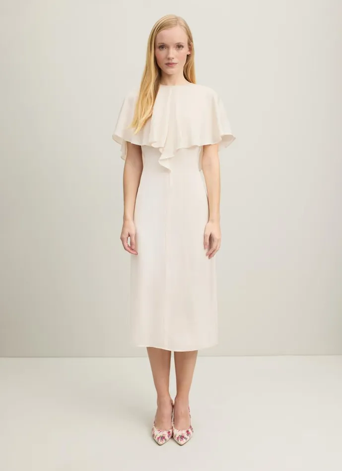 Women Sadie Cream CapeDetail Dress Ivory LKBennett Dresses Women Sadie Cream CapeDetail Dress Ivory LKBennett Dresses