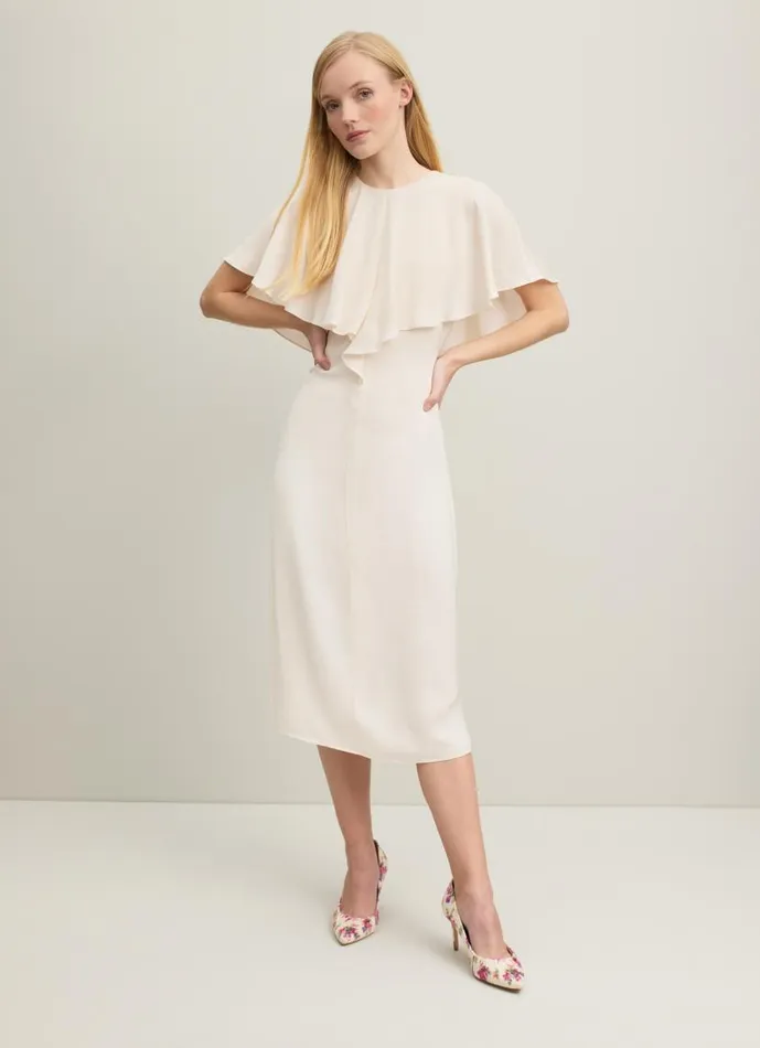 Women Sadie Cream CapeDetail Dress Ivory LKBennett Dresses Women Sadie Cream CapeDetail Dress Ivory LKBennett Dresses