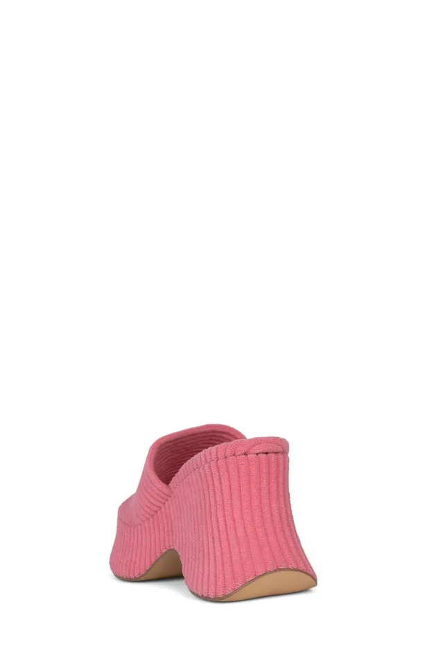 Women Sandal Jeffrey Campbell 6TEEN2 Pink Stripe Terrycloth