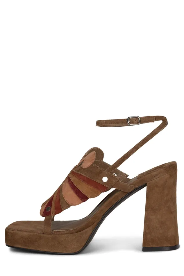 Women Sandal Jeffrey Campbell MONARCHL Blue Suede Combo