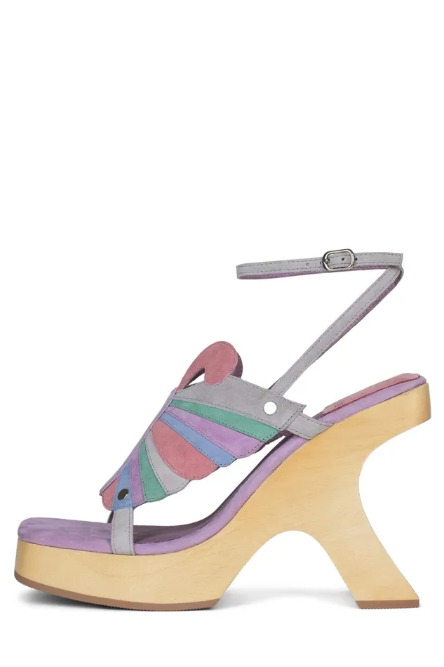 Women Sandal Jeffrey Campbell MORPHO Pink Lilac Suede Multi