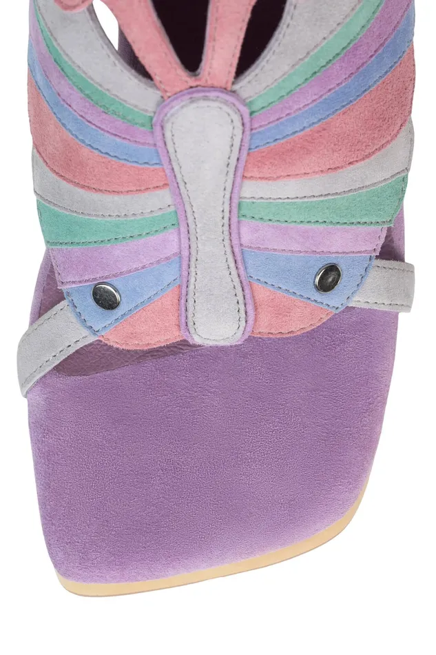 Women Sandal Jeffrey Campbell MORPHO Pink Lilac Suede Multi