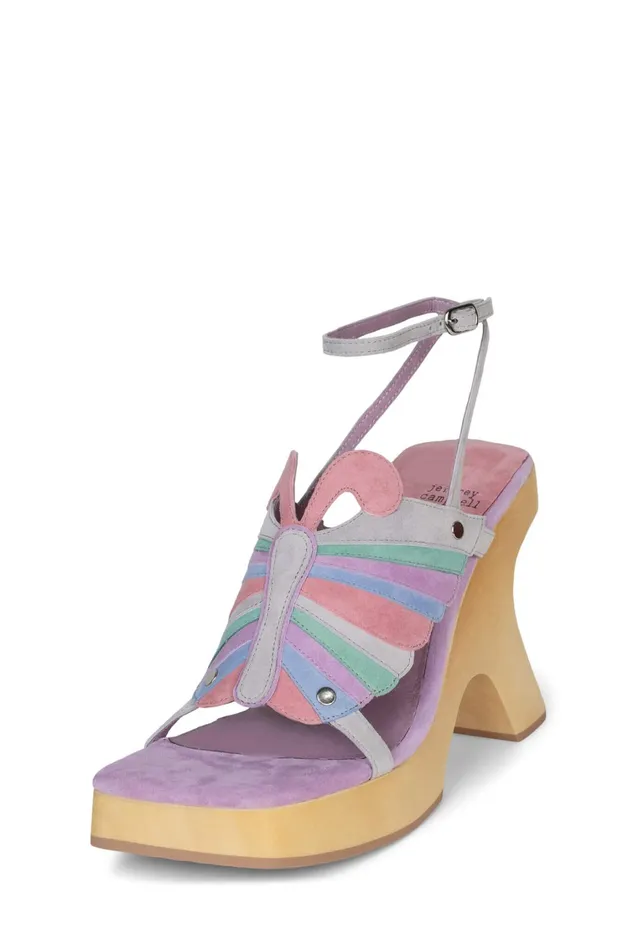 Women Sandal Jeffrey Campbell MORPHO Pink Lilac Suede Multi