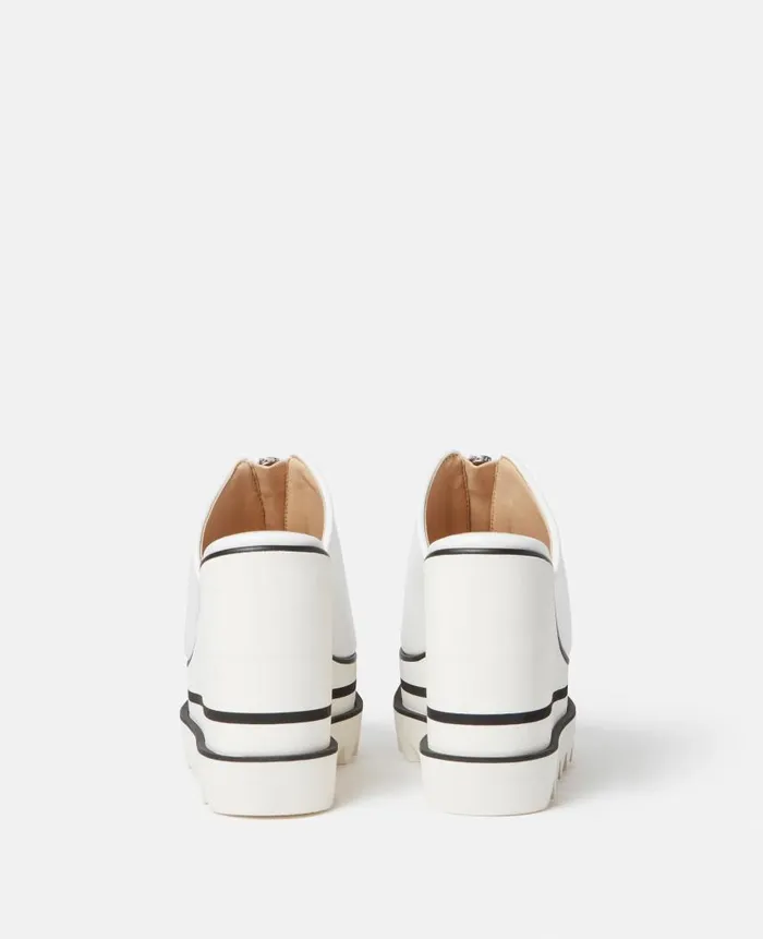 Women Sandals Stella McCartney SneakElyse Zip Slide Wedge Sandals White