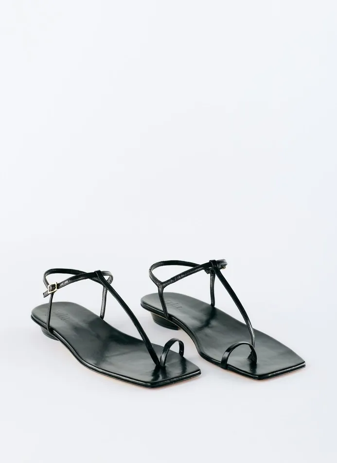 Women Sandals Tibi Barry Kidskin Sandal Black