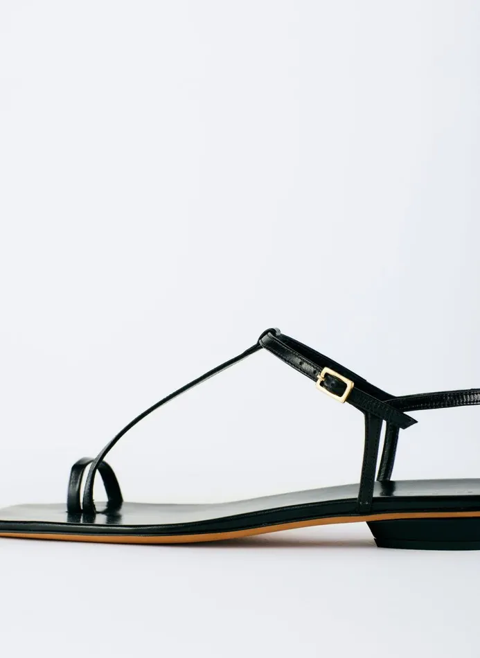 Women Sandals Tibi Barry Kidskin Sandal Black