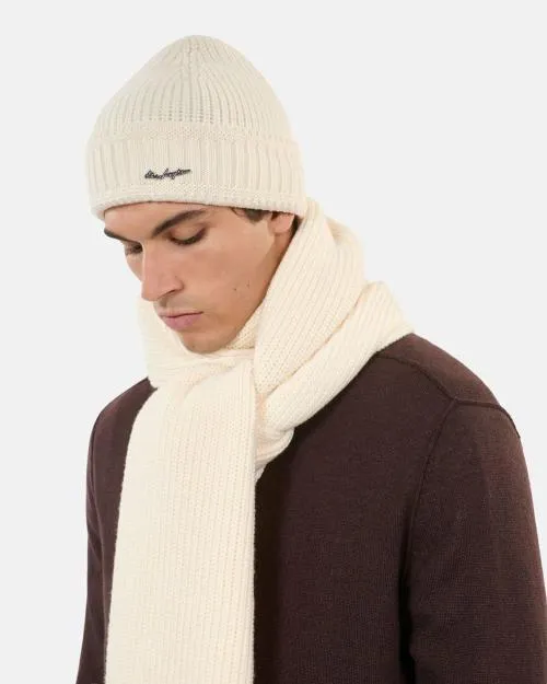 Women Scarves The Kooples Ecru Wool Scarf Ecru