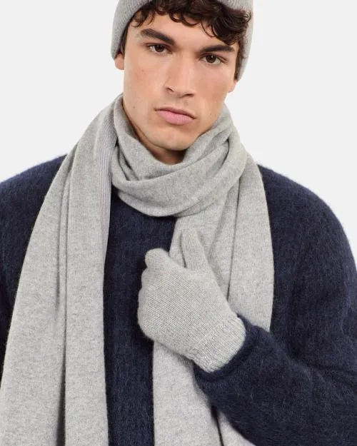 Women Scarves The Kooples Grey Cashmere Scarf Middle Grey Mel