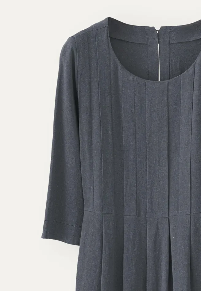 Women Scoopneck Dress Dark Grey Poetry Fashion Dresses and Skirts