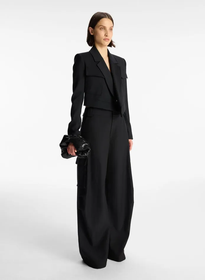 Women Sets ALC Reeve Cropped Jacket Black