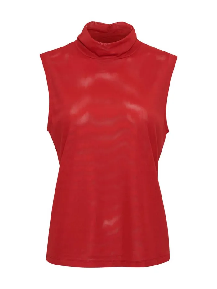 Women Shirred Neck Mesh Tank Cherry Red Inclusive Collection Sanctuary Clothing Sweaters and Cardis Women Shirred Neck Mesh Tank Cherry Red Inclusive Collection Sanctuary Clothing Sweaters and Cardis