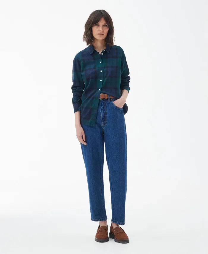 Women Shirts and Blouses Barbour Bredon Shirt Navy Tartan Women Shirts and Blouses Barbour Bredon Shirt Navy Tartan