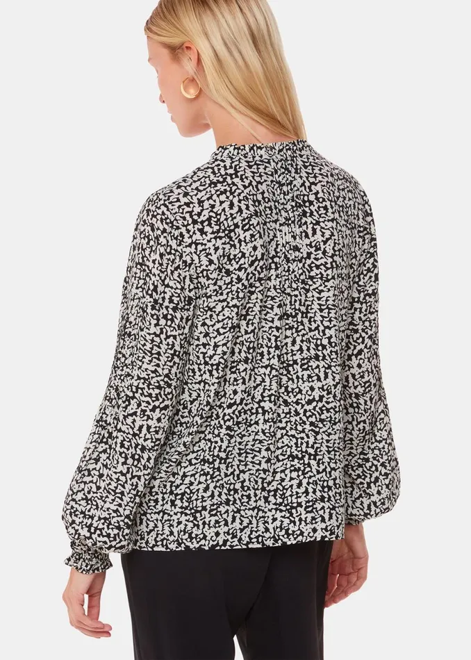 Women Shirts and Blouses Whistles Black Scribble Print Blouse