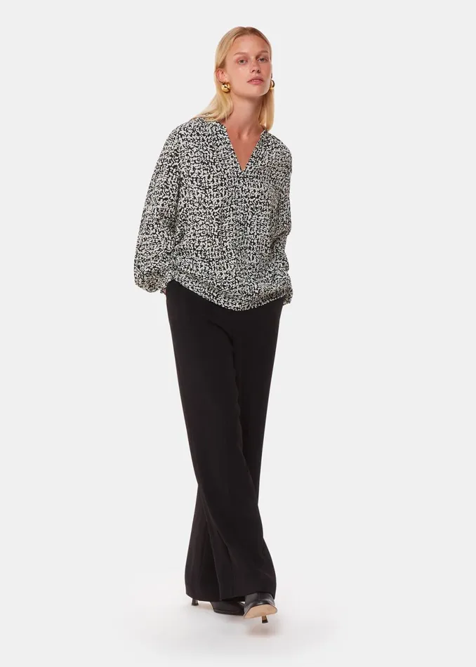 Women Shirts and Blouses Whistles Black Scribble Print Blouse