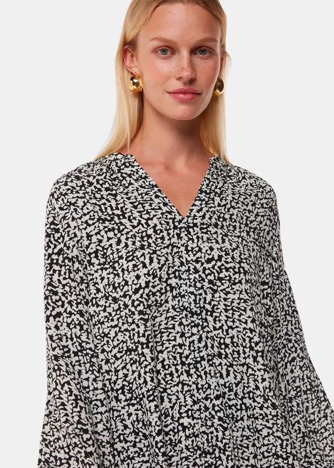 Women Shirts and Blouses Whistles Black Scribble Print Blouse