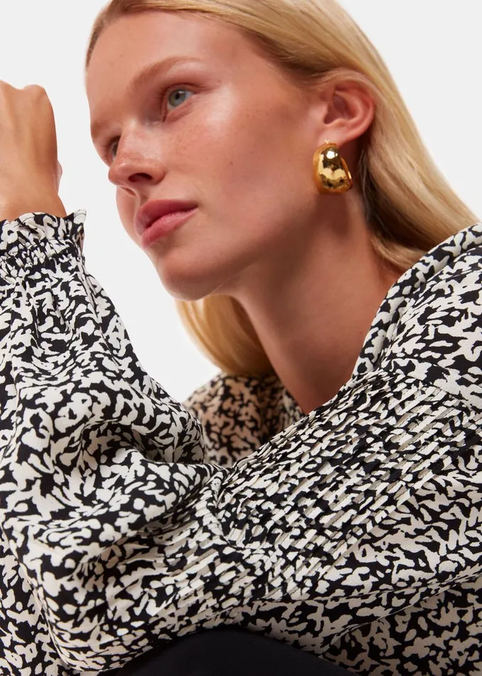 Women Shirts and Blouses Whistles Black Scribble Print Blouse