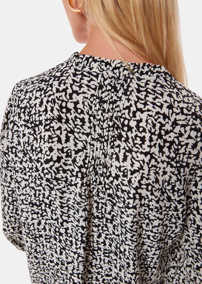 Women Shirts and Blouses Whistles Black Scribble Print Blouse
