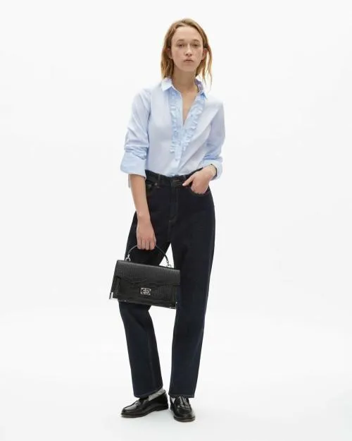 Women Shirts and Tops The Kooples Blue Poplin Shirt Light Blue