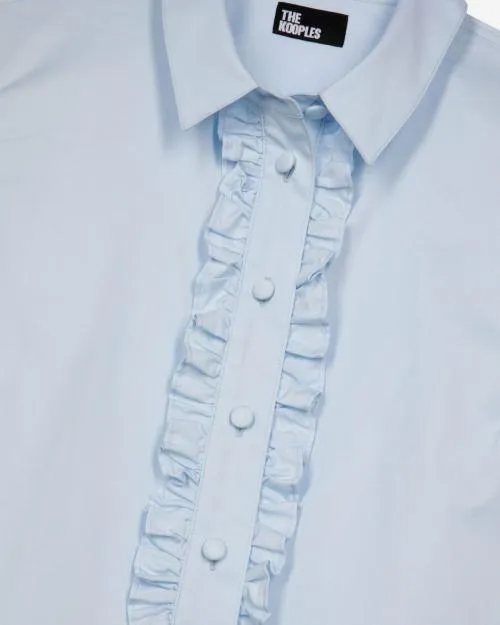 Women Shirts and Tops The Kooples Blue Poplin Shirt Light Blue