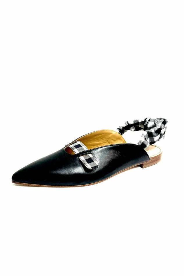 Women Shoes DODO BAR OR Alonso Pointy Slingback White And Black