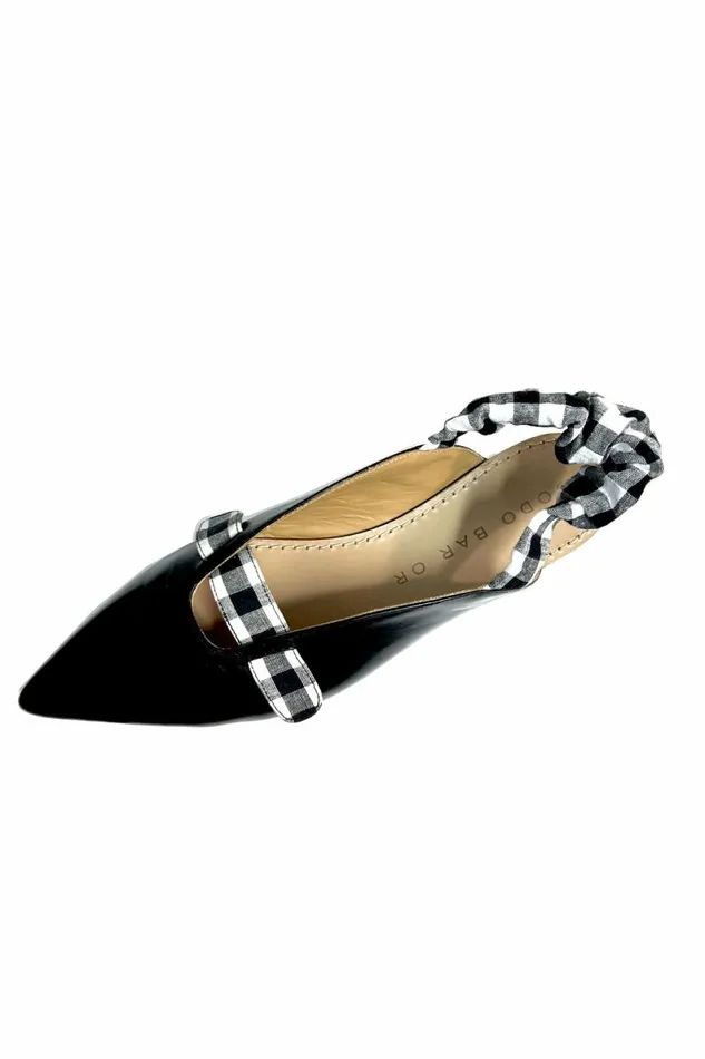 Women Shoes DODO BAR OR Alonso Pointy Slingback White And Black