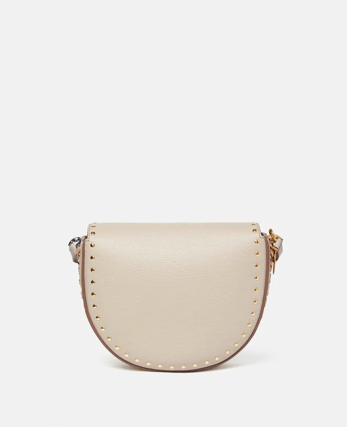 Women Shoulder Bags Stella McCartney Frayme Studded Grainy Alter Mat Medium Flap Shoulder Bag Oat Women Shoulder Bags Stella McCartney Frayme Studded Grainy Alter Mat Medium Flap Shoulder Bag Oat