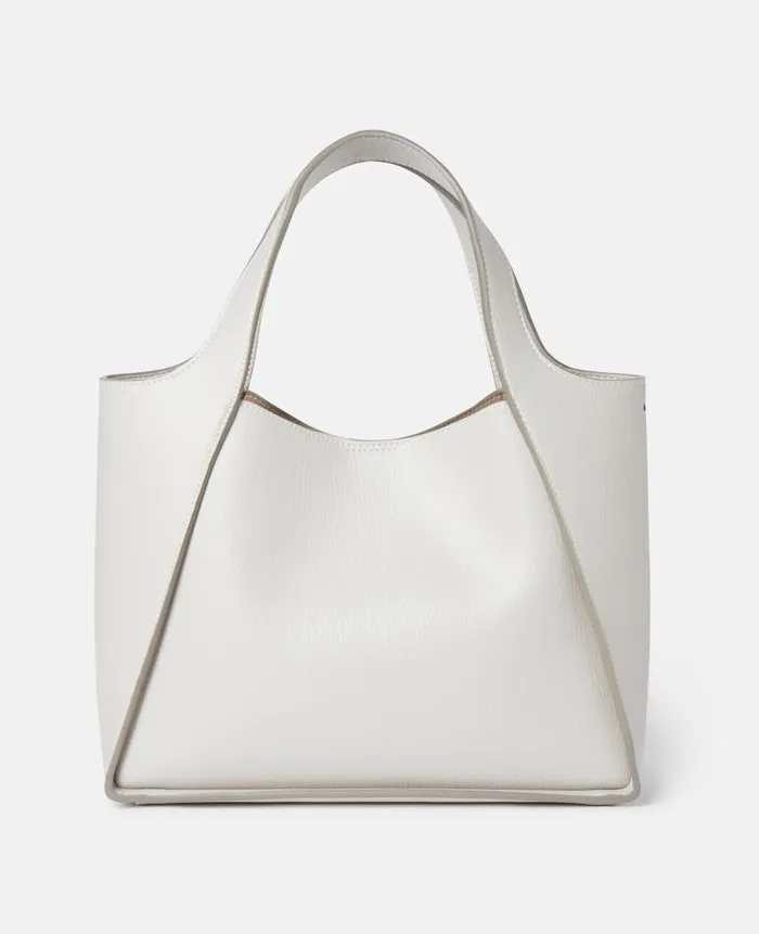 Women Shoulder Bags Stella McCartney Logo Top Handle Crossbody Bag Fog Grey