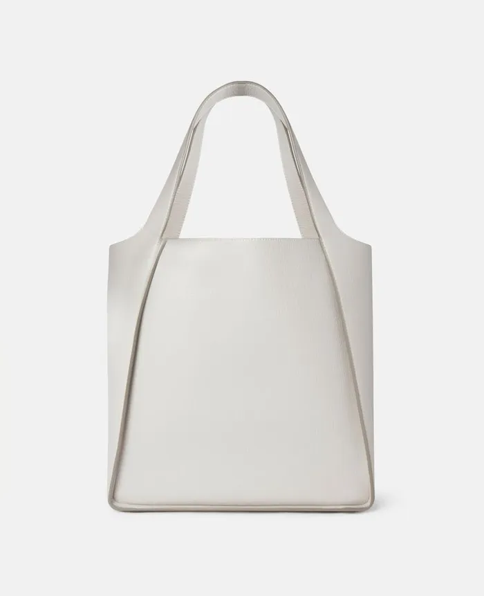 Women Shoulder Bags Stella McCartney Logo Tote Bag Fog Grey