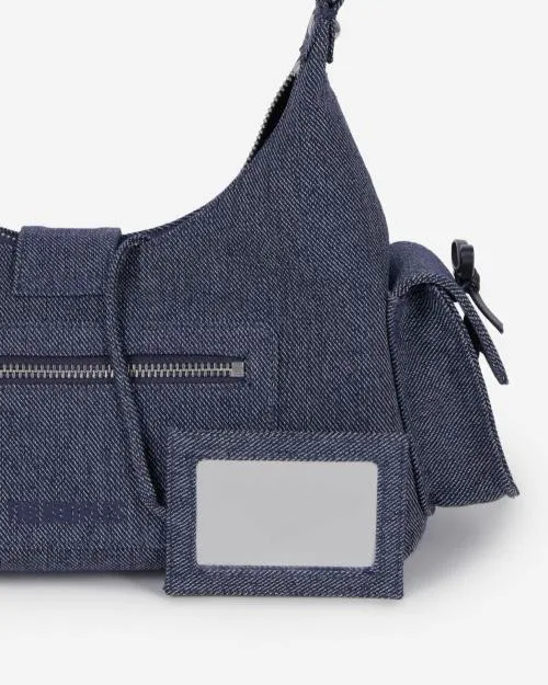 Women Shoulder Bags The Kooples Blue Denim Amelia Bag Used Rapiece