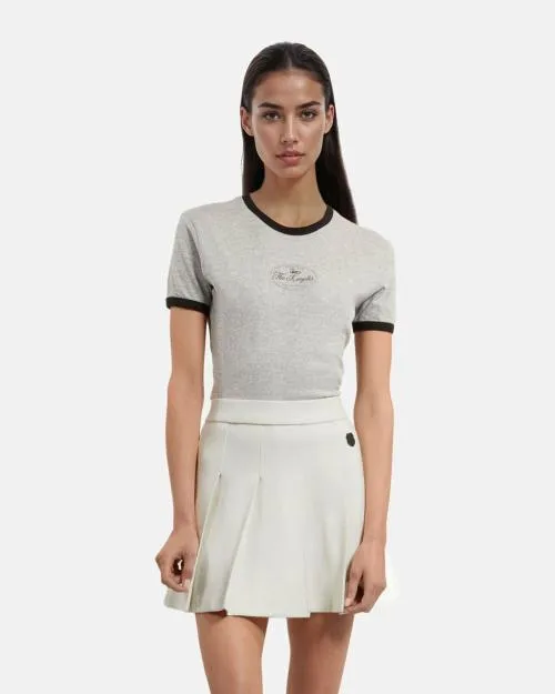 Women Skirts and Shorts The Kooples Ecru Short Pleated Skirt Ecru