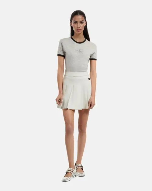 Women Skirts and Shorts The Kooples Ecru Short Pleated Skirt Ecru