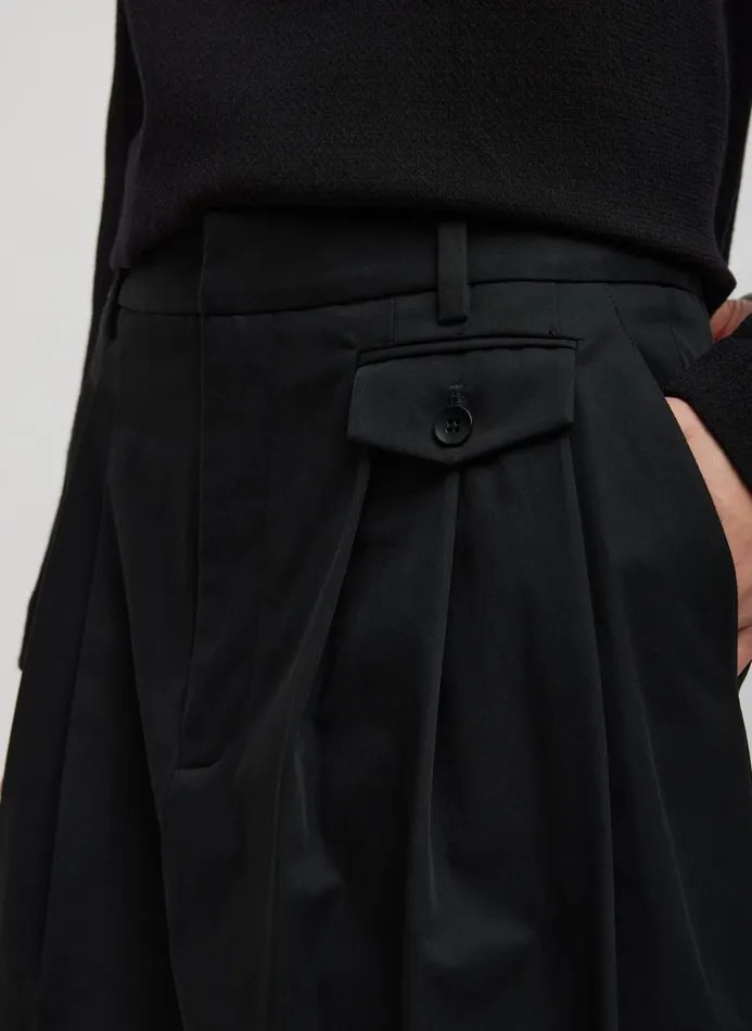 Women Skirts Tibi Bio Twill Triple Pleat Skirt Black