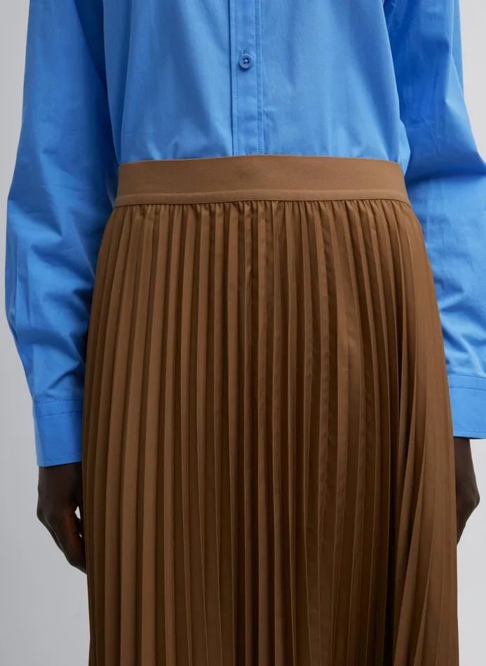 Women Skirts Tibi Nylon Pleating Sunray Pull On Skirt Loden