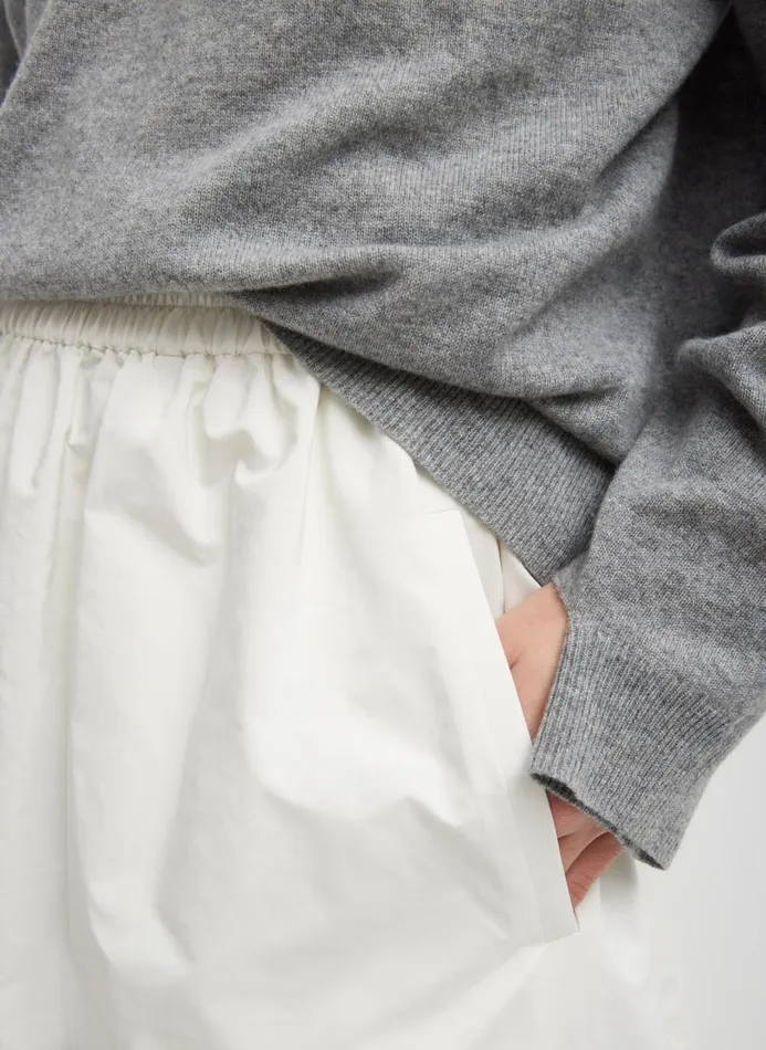 Women Skirts Tibi Nylon Pull On Full Skirt White