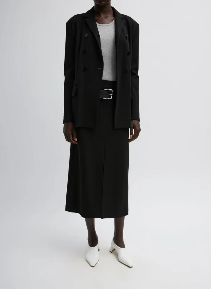 Women Skirts Tibi Wren Crepe Knit Midi Skirt Black