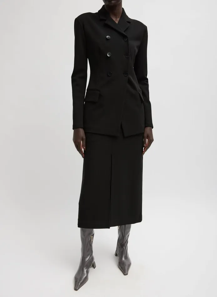 Women Skirts Tibi Wren Crepe Knit Midi Skirt Black